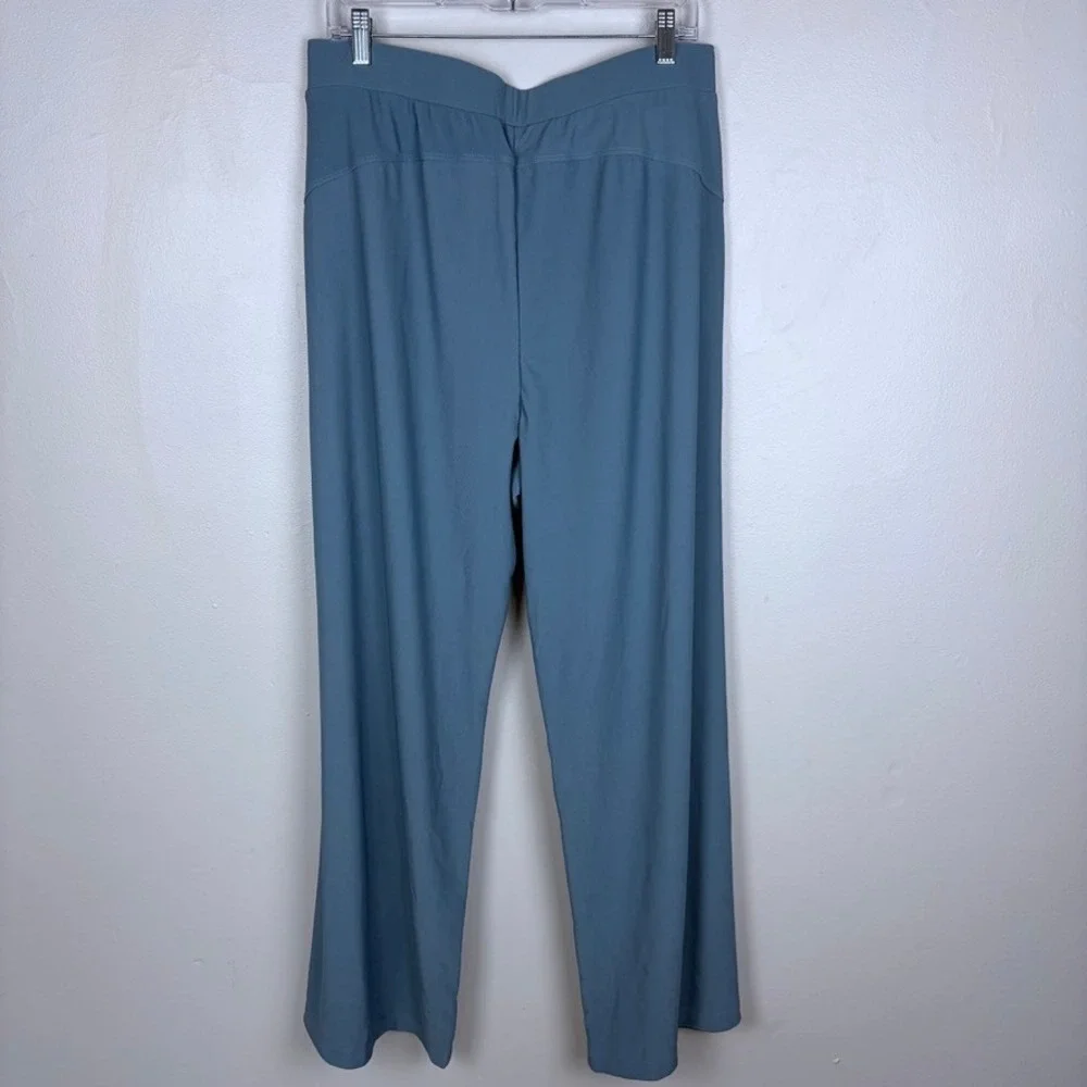 Halara Flex High Waisted Wide Leg Micro Waffle Work Pants Light Blue Size XL